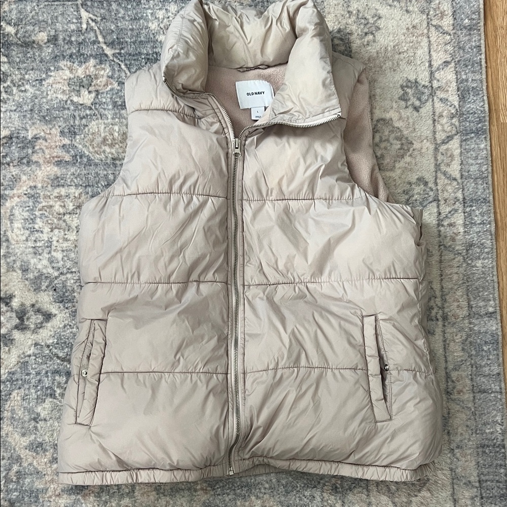 Pink puffer vest